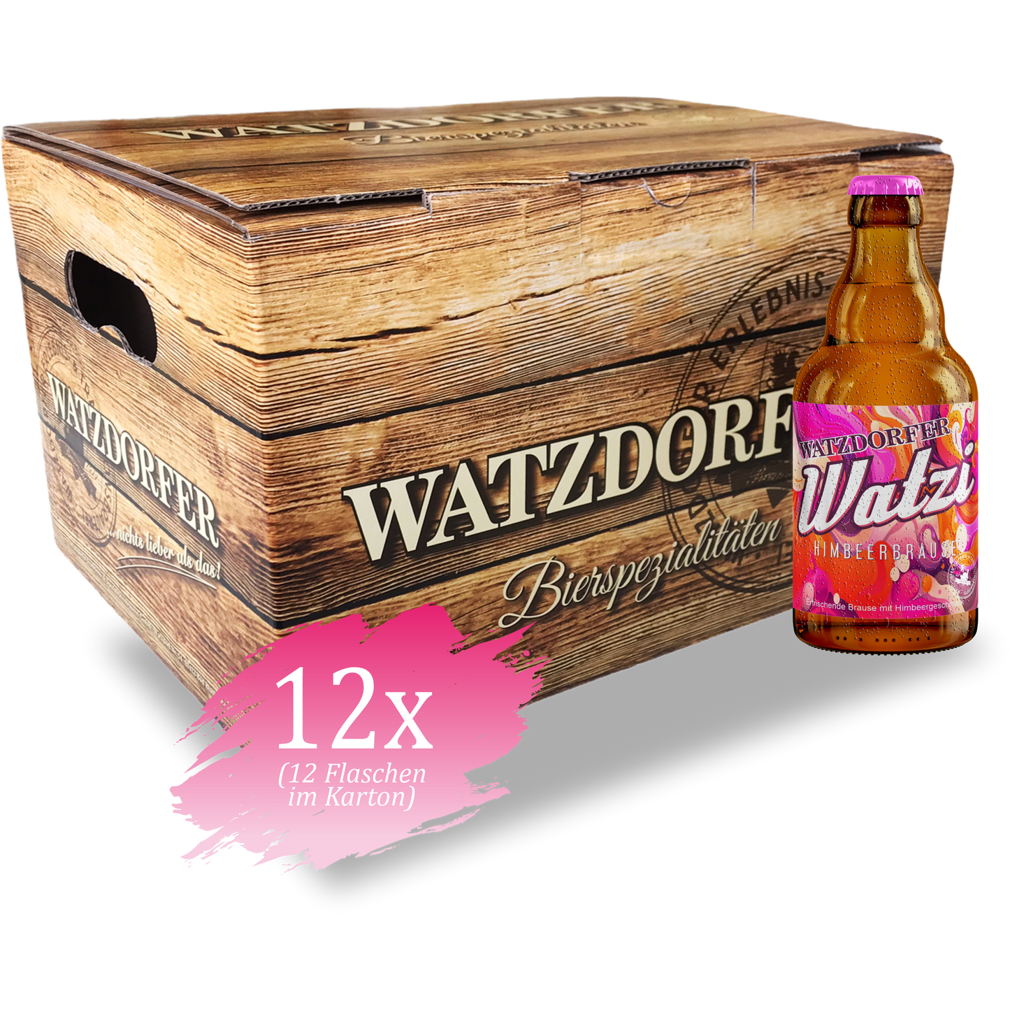 WATZI Himbeerbrause im 12er Geschenkkarton